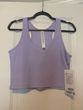 lululemon athletica Lavender Frost Ribbed Power Pivot Training Tank, Sz L, NWT